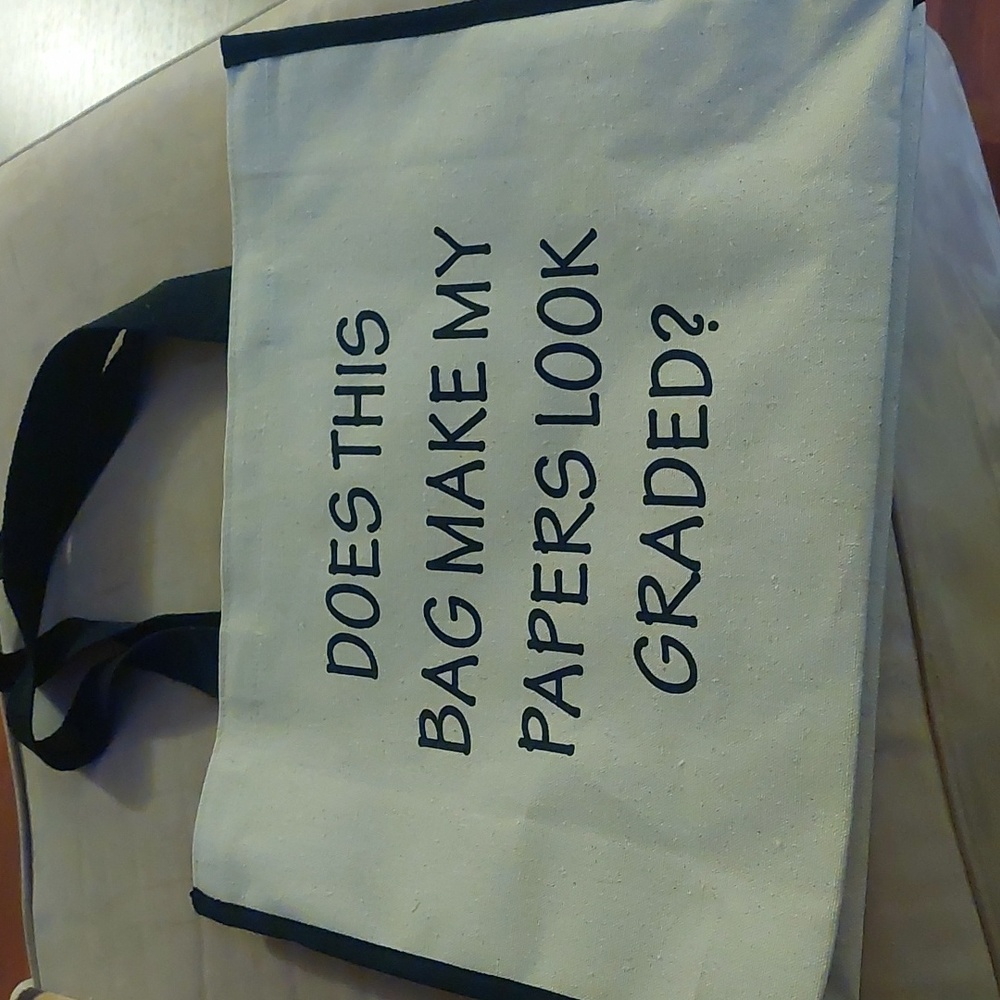 Canvas Teacher Tote